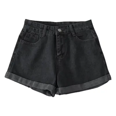 Women Wide Leg Denim Shorts Light Blue 2022