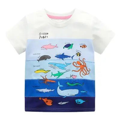 2025 Girls Boys T-Shirt Pure Cotton Summer Round Neck Short Sleeve Kidsren