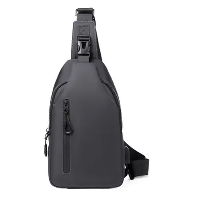 Men's Black Crossbody Bag Large Capacity