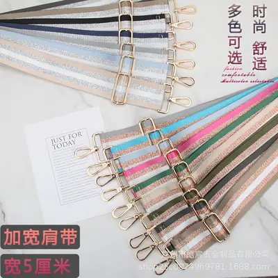 Women's 5cm Gold Wire Wide Shoulder Strap Bag