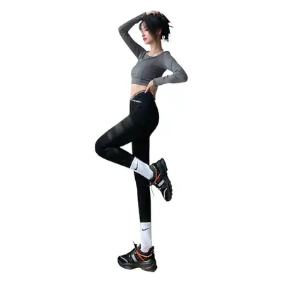 Women Black Skinny Leggings Slimming Yoga Pants Spring Autumn