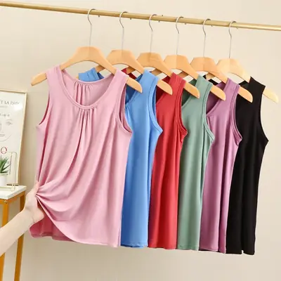 Blue Modal Sleeveless Mom Camisole Women Summer