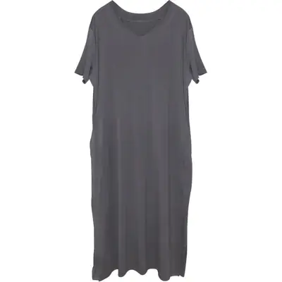 Women's Summer Modal Short-Sleeve Long Nightgown with a High-End Feel, Plus-Size, with Chest Pads, Home Dress, Exclusively for Cross-Border Sales