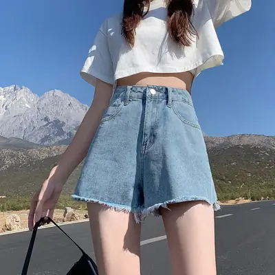 Women Denim Shorts High Waist Summer 2022