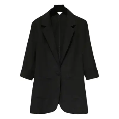 2022 Women Black Korean Style Slimming Suit Jacket