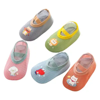 Pink Mesh Baby Floor Socks for Toddler Shoes