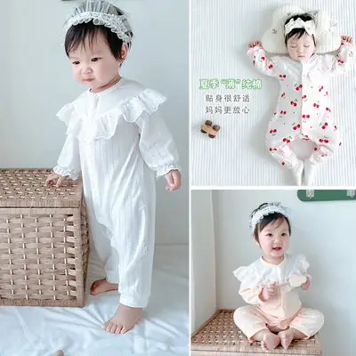 Newborn Bodysuit Cotton Princess Baby Girl Spring Summer