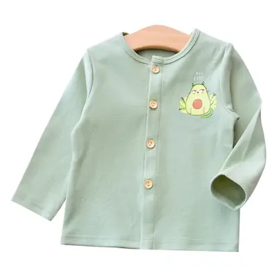 Baby Cotton Cardigan Top Pink Strawberry Print