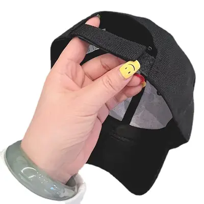 Women Baseball Cap with Large Smiley Sequins Rhinestones Brown