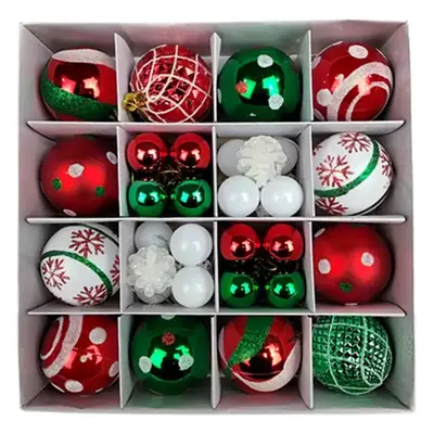 Cross-Border Christmas Balls 3-6cm 42Pcs Decorative Set