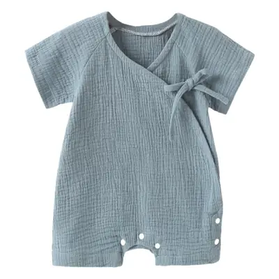 Baby Cotton Triangle Hat Suit Blue Summer