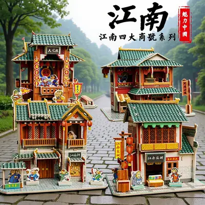 3D Wooden Puzzle Toy for Girls 19x18x15cm
