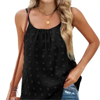 Women's Green Embroidered Camisole Summer Top