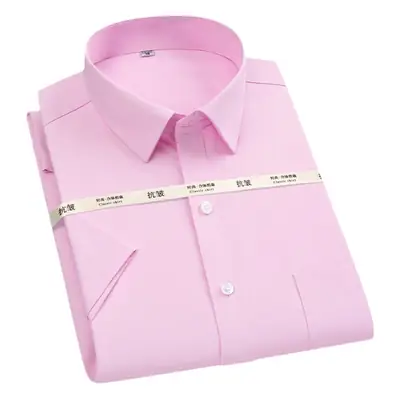 Men's Blue Striped Thin Short Sleeve Shirt 823