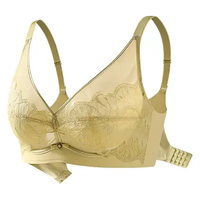 Black Lace Full Cup Bra with Anti-Sagging Design