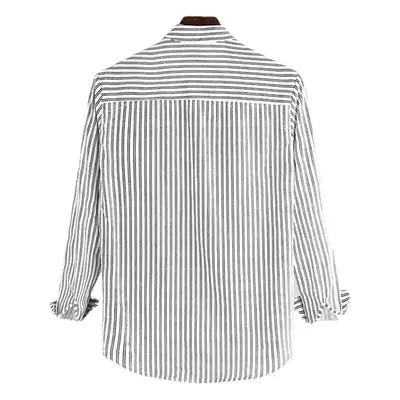 Men's Black Striped Sleeve Shirt 2025 Export