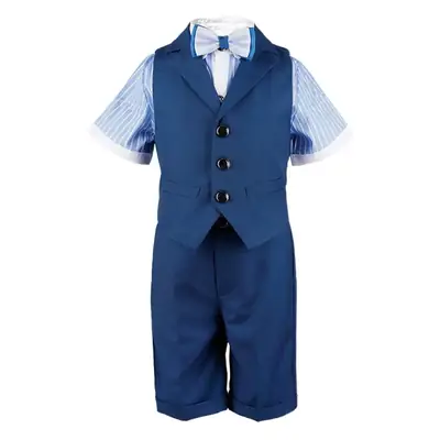 Children's Blue Striped Vest & Shorts Suit Summer Boys
