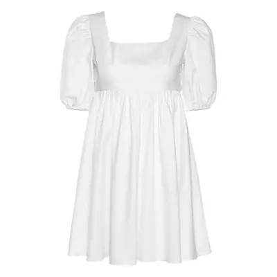 Black French Style Backless Dress with Lace-Up Detail
