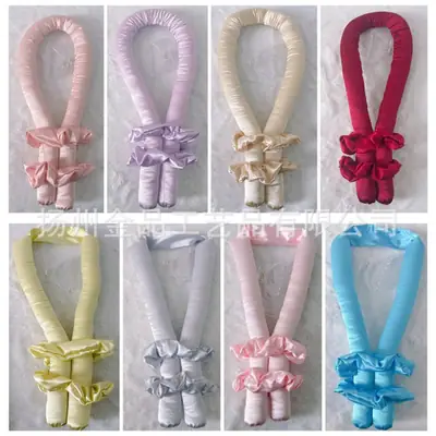 Black Silk Lazy Curling Iron Hair Ring for Women