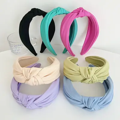 Turquoise Knotted Wide Bristle Headband for Go To Work