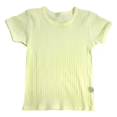 Cotton Short Sleeve Baby Shirt Pink Yellow