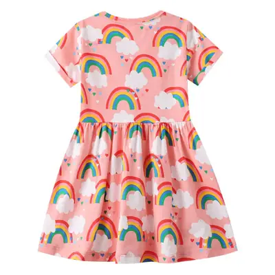 2025 Girls Knitted Rainbow Cloud Dress