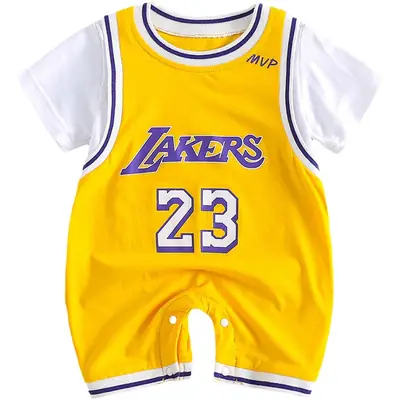 Baby Lakers 23 Red Jersey Shorts Set