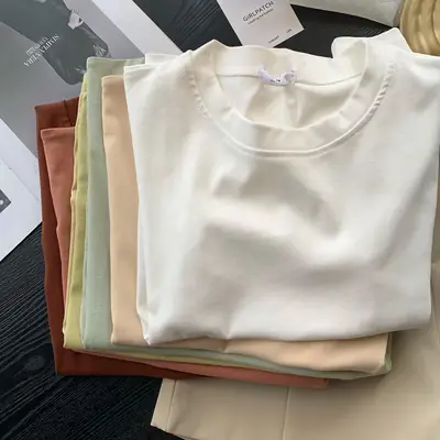 Women's Summer T-Shirt Solid Color Base Super Soft