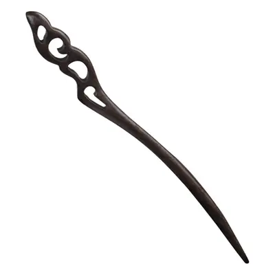 Leather Grey Wood Hairpin Modern Antique Hairpin Disc