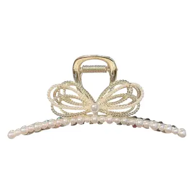 Elegant Butterfly Hairpin with Red Embellishments