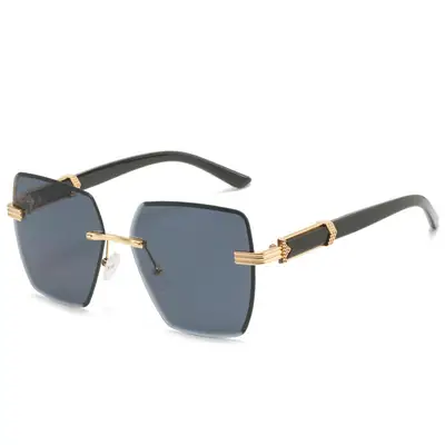 Spring New Frameless Sunglasses Gradient Colors Square Frame Women