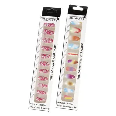 12 Boxed Fake Nails Detachable for Ladies