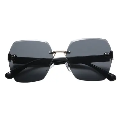 Women's Frameless UV400 Sunglasses Black