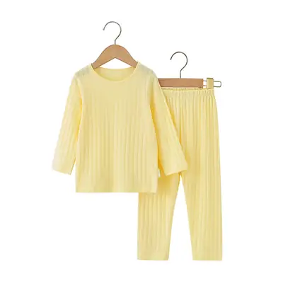 Yellow Long Sleeve Pajama Set for Girls