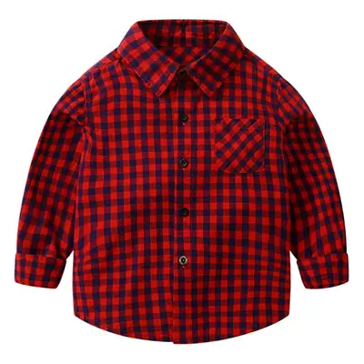 Boys Plaid Long Sleeve Shirt 1-3Yr 2020