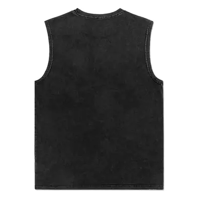 Men's Pure Cotton Sleeveless Vest with "CONT STOP" Print