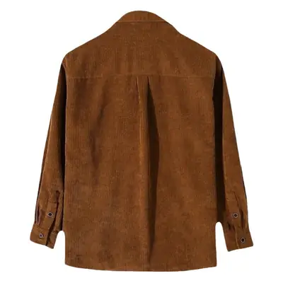 Men's Brown Corduroy Long Sleeve Shirt