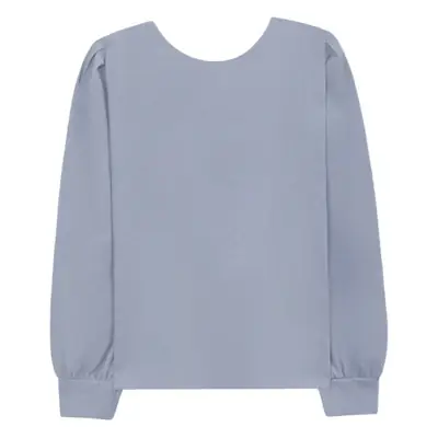 Women's Round Neck Long Sleeve Top Cream White
