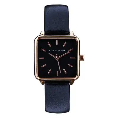 Rose Gold Square Watch for Women Quartz Large Dial