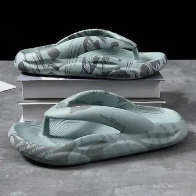 New Flip-Flops Men's Outer Wear Summer Thick Bottom Non-Slip Deodorant Couple's Casual Camouflage Flip-Flops Men's Beach Slippers