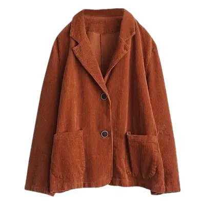 Women Purple Collar Short Coat Autumn Wear