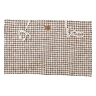 Baby Breastfeeding Towel Gingham Embroidered Covering Towel