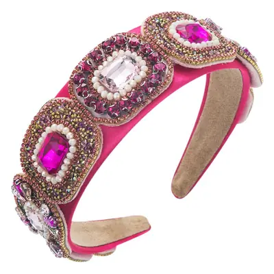 Brilliant Crystal Baroque Hair Band Black High-end Small