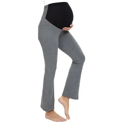 Pregnant Women's Grey Capri Pants Summer Leggings