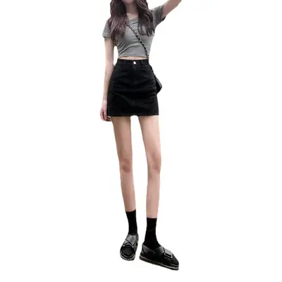 Denim High Waist Shorts for Women Summer Large