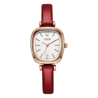 Goldie Women's Oval Quartz Watch with Black Leather Band