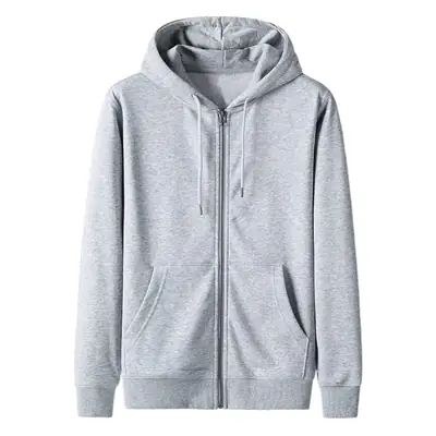 Men's Black Hooded Sweatshirt Jacket Loose 2025
