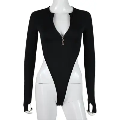 Black Long Sleeve Slim Fit Women's Body Con Fit Bodycon Dress