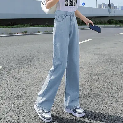 Wide Leg Jeans Women High Waist Spring Autumn 2022