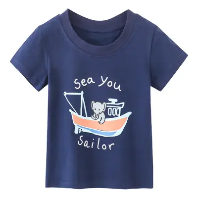 2024 Kids T-Shirt Blue Sea You Print Small Medium